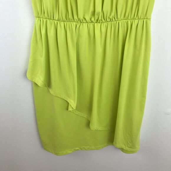 Susana Monaco neon‎ yellow sleeveless ruffle mini dress - Picture 3 of 5